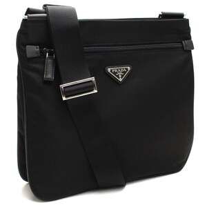 Prada Tessuto Saffiano Black Messenger Bag Cross